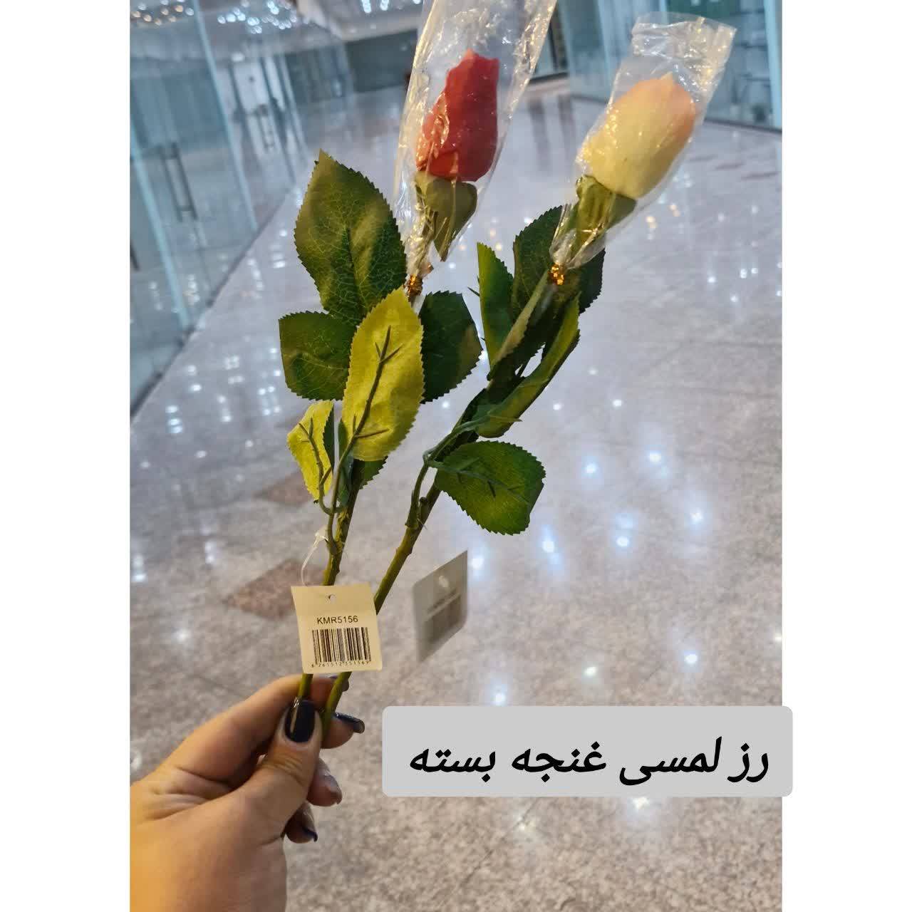 رز لمسی غنچه بسته مصنوعی